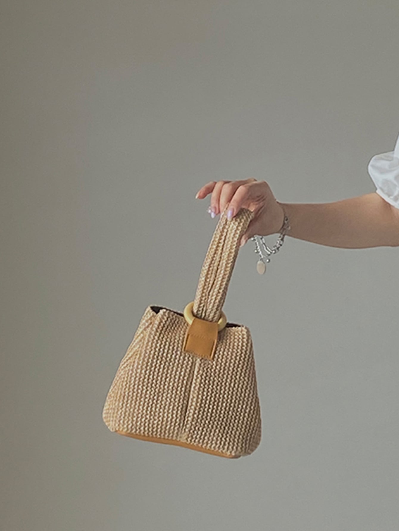 Barabum Minimalist Straw Bag,Perfect For Summer Beach Travel Vacation