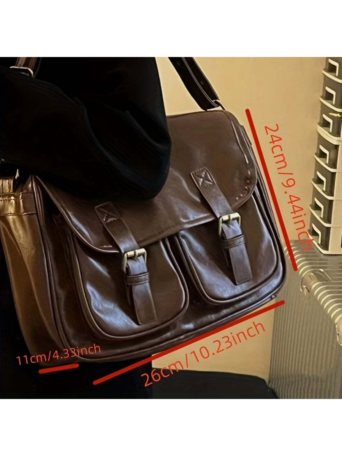 Barabum Japanese Style Large Capacity 2023 New Daily Simple Vintage Commuter Bag Shoulder Bag, Crossbody Bag, Messenger Bag