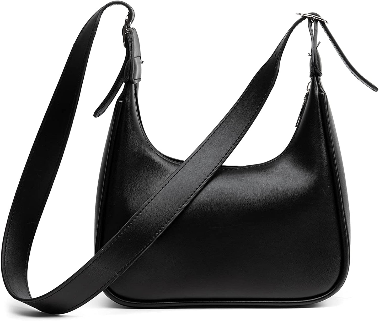 Barabum Retro Classic halbrunde Messenger-Tasche, Umhängetasche, Reißverschluss zu öffnen und zu schließen, geeignet für Damen