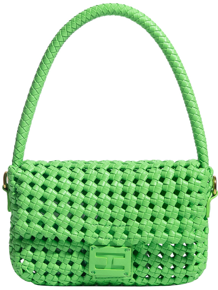 Barabum Wholesale Woven Small Square Bag Candy Color Messenger Handbag