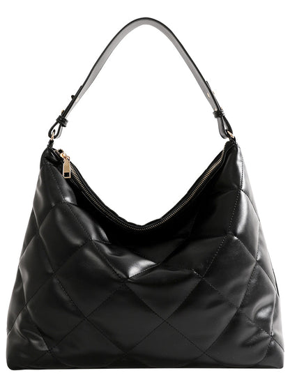 Barabum Quilted Large Capacity Versatile Tote Bag Exquisite Fashion Shoulder Crossbody Bag