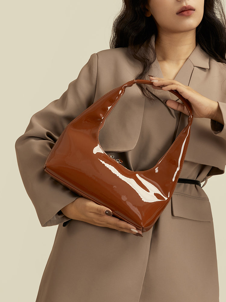 Barabum -Shoulder Bag with Shimmering,The Must-Have Hobo Crescent Bag of 2023