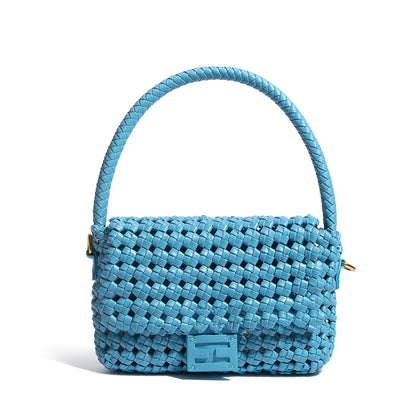 Barabum Wholesale Woven Small Square Bag Candy Color Messenger Handbag