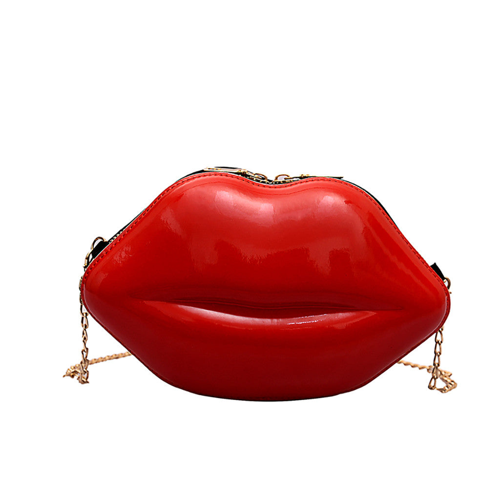 Barabum Sexy Lippen-Stil, modische Umhängetasche aus PU-Leder
